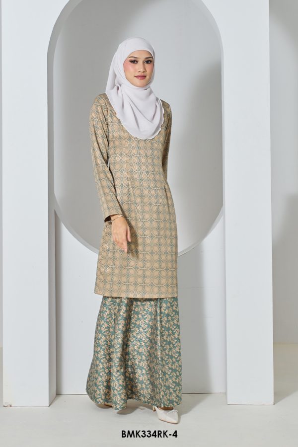 Rihanna Kurung in Light Sea Green (BMK334RK-4) - Image 3