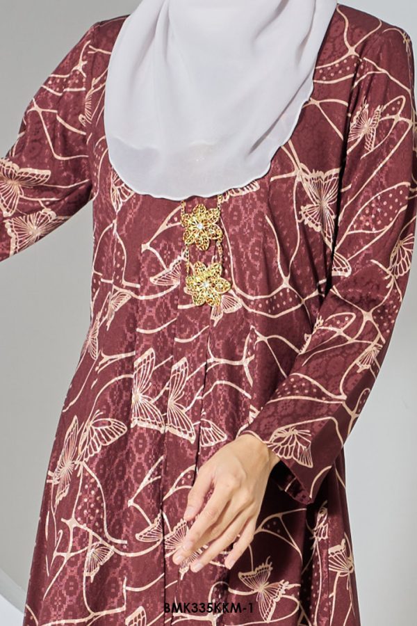 Kebarung Batiq Mia in Burnt Maroon (BMK335KKM-1) - Image 2