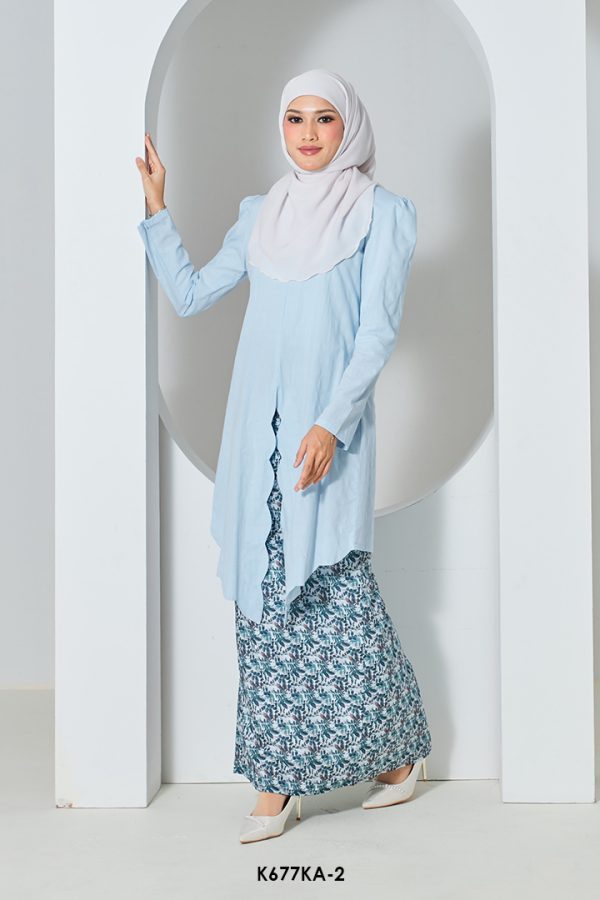 Kebaya Anggun in Sky Blue (K677KA-2) - Image 3