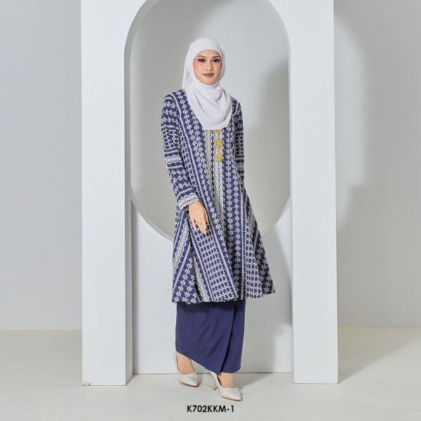 Kebarung Kalthom Sulam in Dark Blue (K702KKM-1) - Image 3