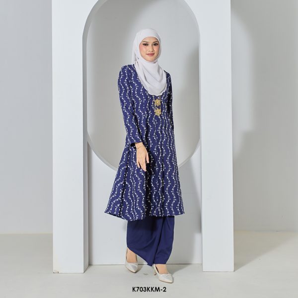 Kebarung Kalthom Sulam in Dark Blue (K703KKM-2) - Image 3