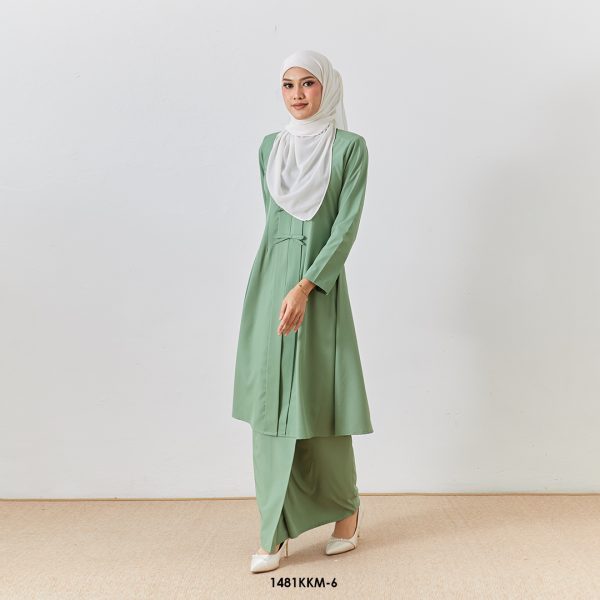 Kebarung Kalthom Plain 3.0 Ribbon in Dusty Green (1481KKM-6) - Image 3