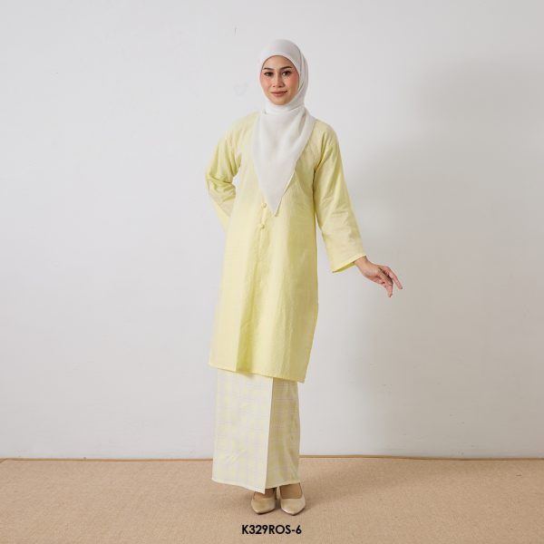 Rosie Kurung in Pastel Yellow (K329ROS-6)