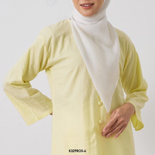 Rosie Kurung in Pastel Yellow (K329ROS-6) - Image 2