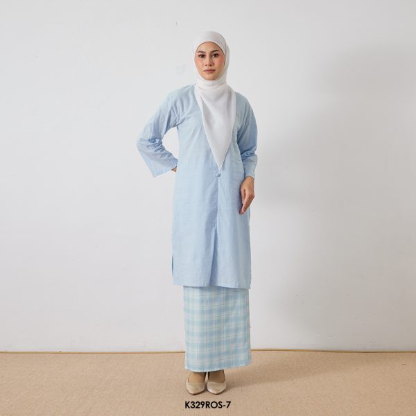 Rosie Kurung in Pastel Blue (K329ROS-7)