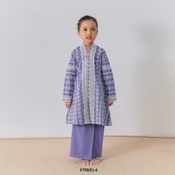 Kebarung Kalthom Sulam Kids in Dusty Purple (K702(K)-4)