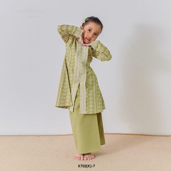 Kebarung Kalthom Sulam Kids in Pear (K702(K)-7) - Image 3