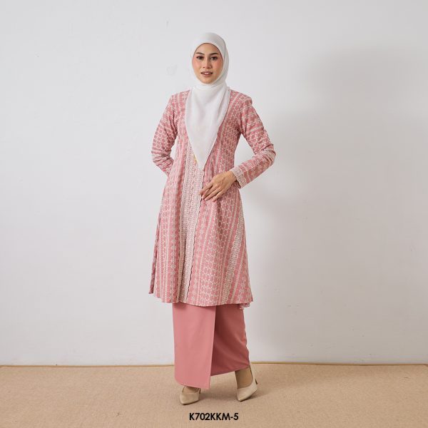 Kebarung Kalthom Sulam in Coral Pink (K702KKM-5)