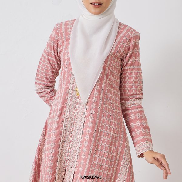 Kebarung Kalthom Sulam in Coral Pink (K702KKM-5) - Image 2