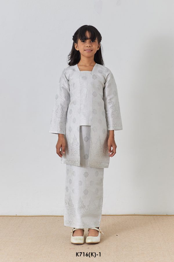 Kebaya Wilda Kids in Silver (K716(K)-1)