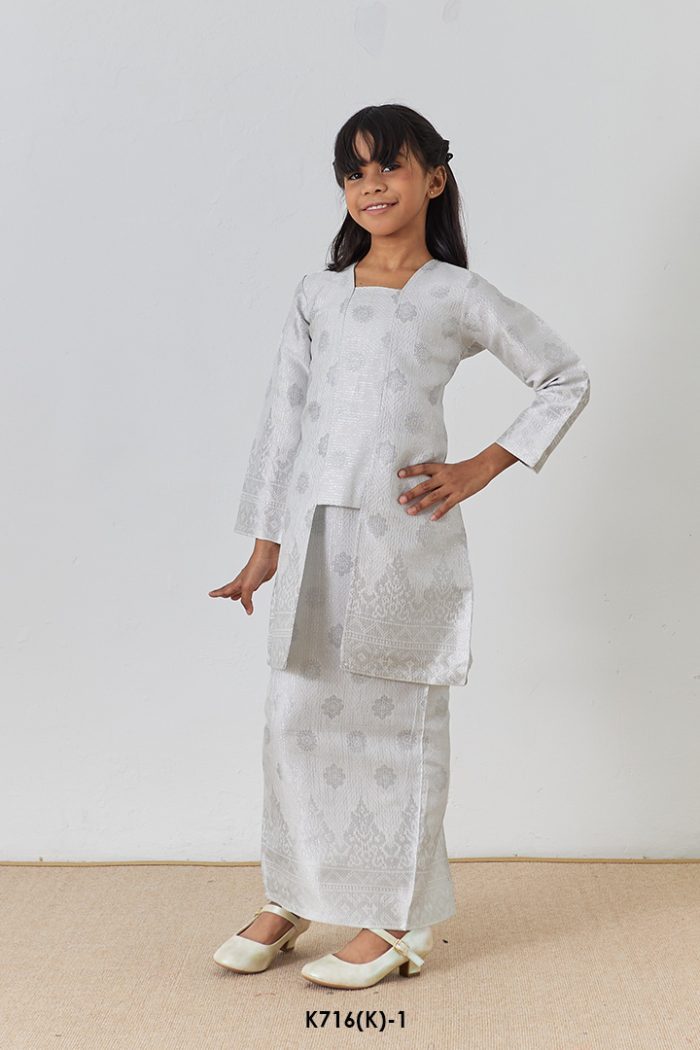 Kebaya Wilda Kids in Silver (K716(K)-1)