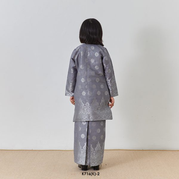 Kebaya Wilda Kids in Gray (K716(K)-2) - Image 4