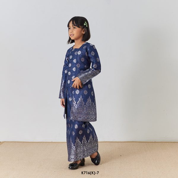 Kebaya Wilda Kids in Blue (K716(K)-7) - Image 2