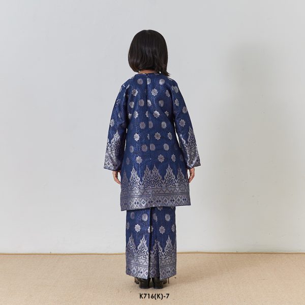 Kebaya Wilda Kids in Blue (K716(K)-7) - Image 4