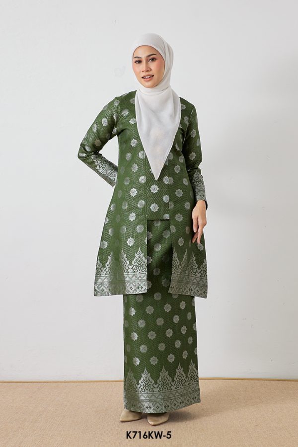 Kebaya Wilda in Army Green (K716KW-5)