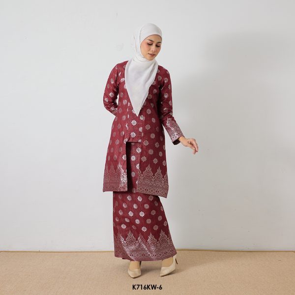 Kebaya Wilda in Maroon (K716KW-6) - Image 3