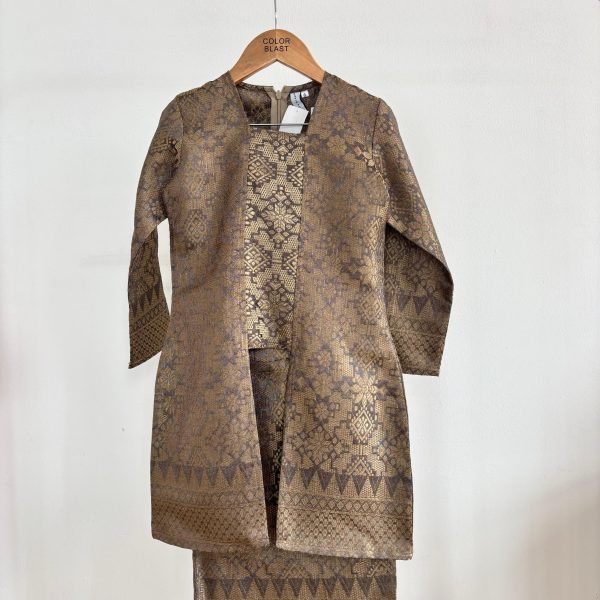 Kebaya Wilda Kids in Wood Brown (K717(K)-4)