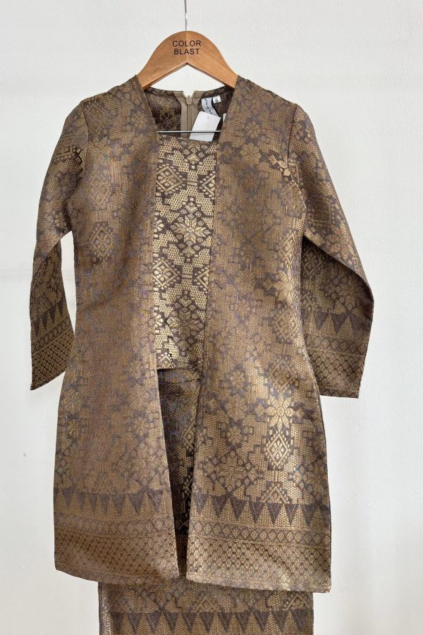 Kebaya Wilda Kids in Wood Brown (K717(K)-4)