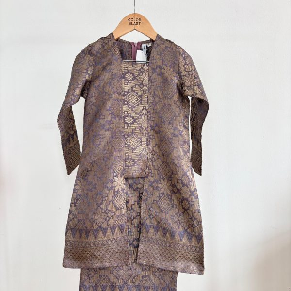 Kebaya Wilda Kids in Dark Purple (K717(K)-5)