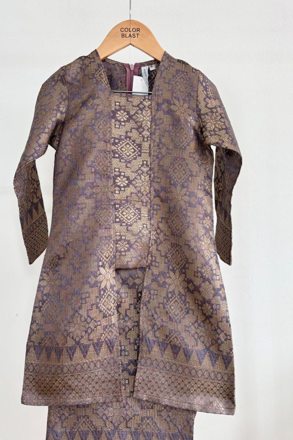 Kebaya Wilda Kids in Dark Purple (K717(K)-5)