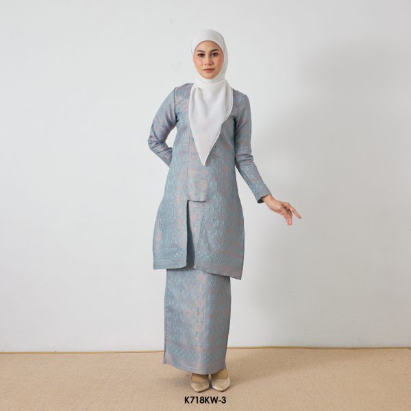 Kebaya Wilda in Turquoise Blue (K718KW-3)