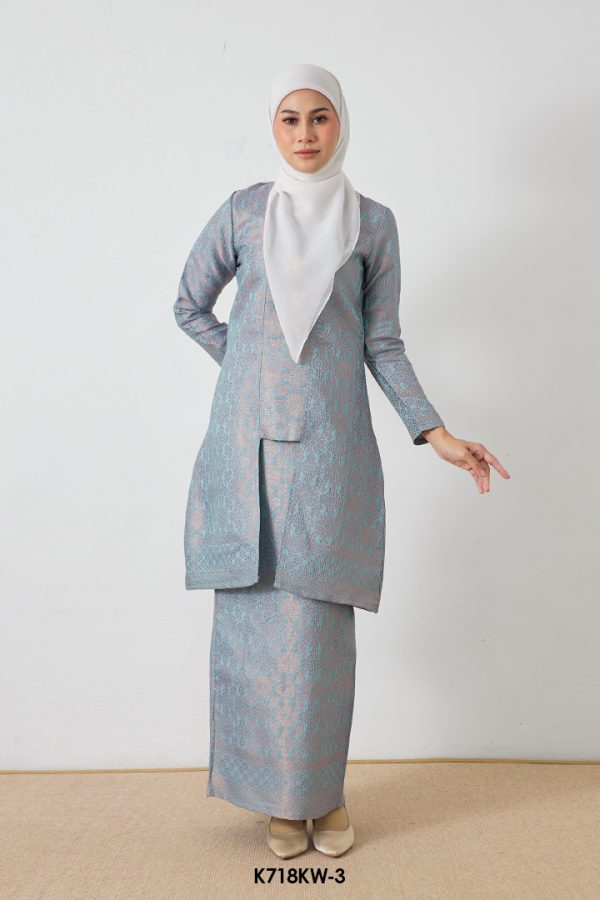 Kebaya Wilda in Turquoise Blue (K718KW-3)