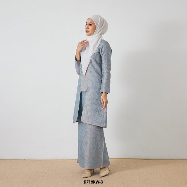 Kebaya Wilda in Turquoise Blue (K718KW-3) - Image 3