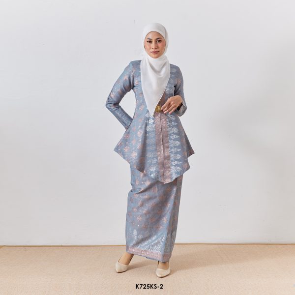 Kebaya Saloma in Steel Grey (K725KS-2)