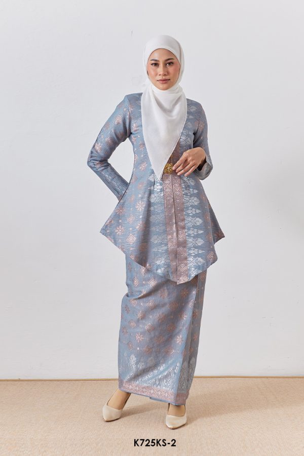 Kebaya Saloma in Steel Grey (K725KS-2)