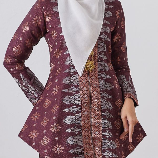 Kebaya Saloma in Dark Maroon (K725KS-4) - Image 2