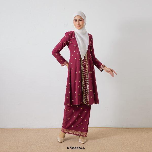 Kebarung Kalthom Glitter in Maroon (K736KKM-6)