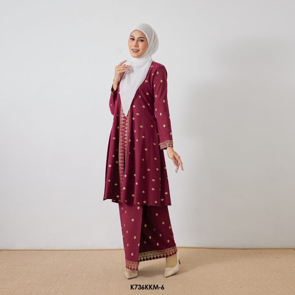 Kebarung Kalthom Glitter in Maroon (K736KKM-6) - Image 3