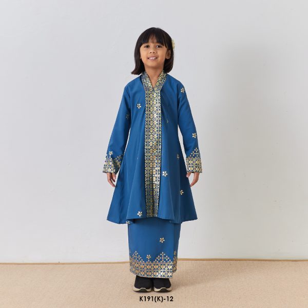 Kebarung Kalthom Glitter Kids in Peacock Blue (K191(K)-12)