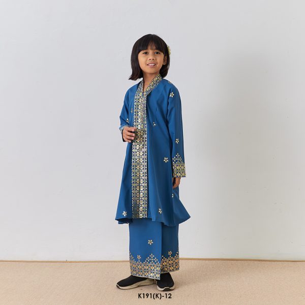 Kebarung Kalthom Glitter Kids in Peacock Blue (K191(K)-12) - Image 2