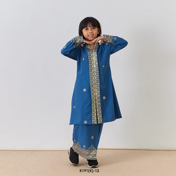 Kebarung Kalthom Glitter Kids in Peacock Blue (K191(K)-12) - Image 3