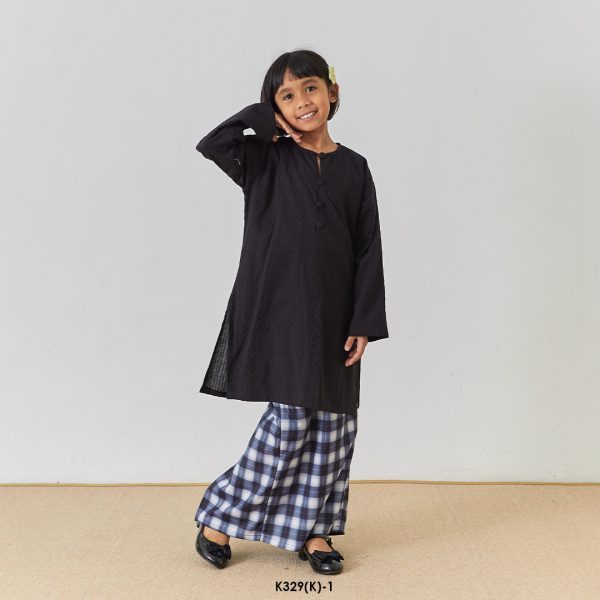 Rosie Kurung Kids in Black (K329(K)-1) - Image 3