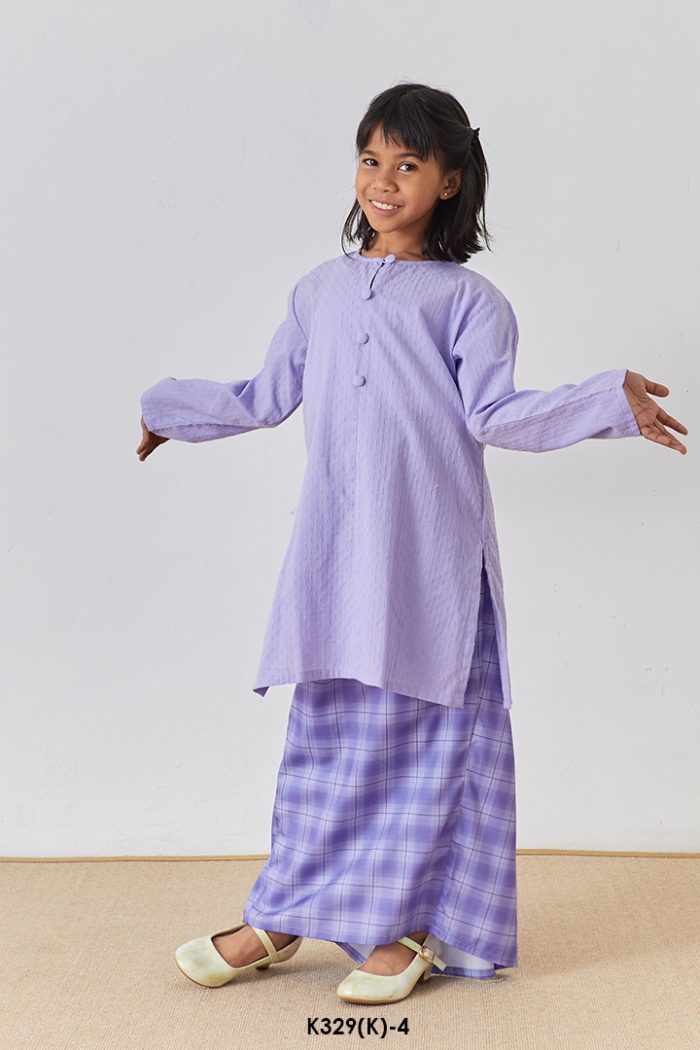 Rosie Kurung Kids in Lavender (K329(K)-4)