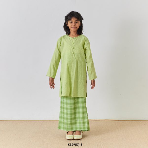 Rosie Kurung Kids in Apple Green (K329(K)-5)