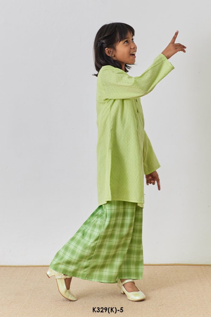 Rosie Kurung Kids in Apple Green (K329(K)-5)