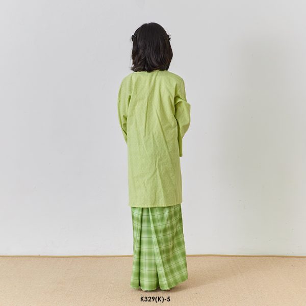 Rosie Kurung Kids in Apple Green (K329(K)-5) - Image 4