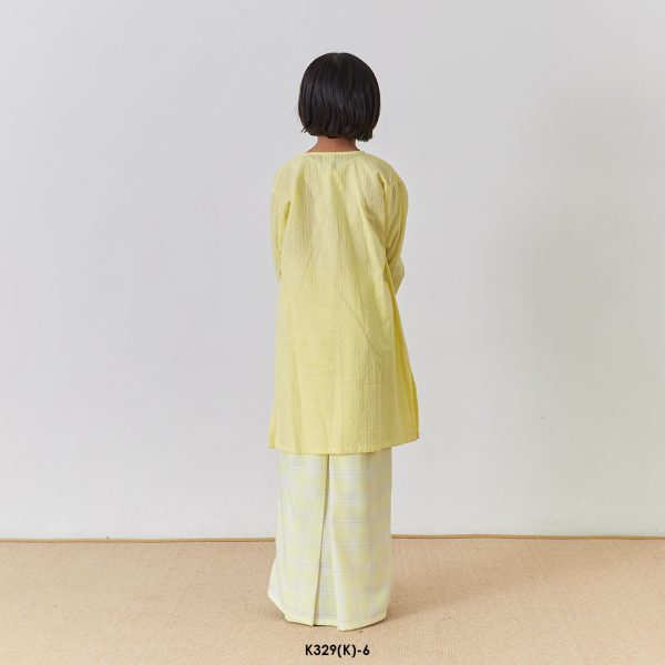 Rosie Kurung Kids in Pastel Yellow (K329(K)-6) - Image 4