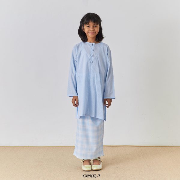 Rosie Kurung Kids in Pastel Blue (K329(K)-7)