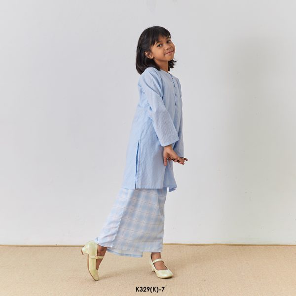 Rosie Kurung Kids in Pastel Blue (K329(K)-7) - Image 2