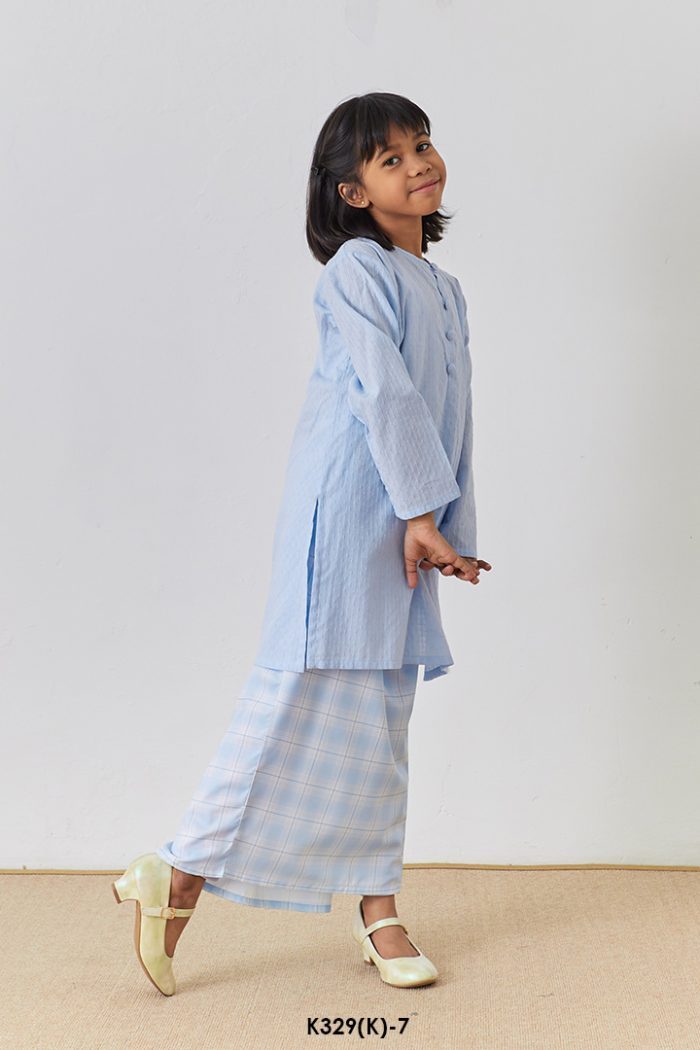 Rosie Kurung Kids in Pastel Blue (K329(K)-7)