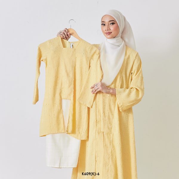 Kebaya Wilda 2.0 Kids in Soft Yellow (K609(K)-6)