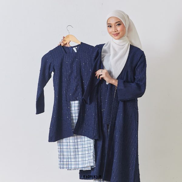 Kebaya Wilda 2.0 Kids in Midnight Blue (K609(K)-9)