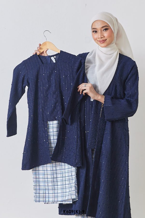 Kebaya Wilda 2.0 Kids in Midnight Blue (K609(K)-9)