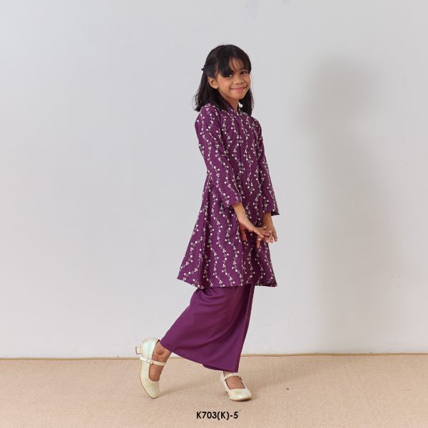 Kebarung Kalthom Sulam Kids in Imperial Purple (K703(K)-5) - Image 2