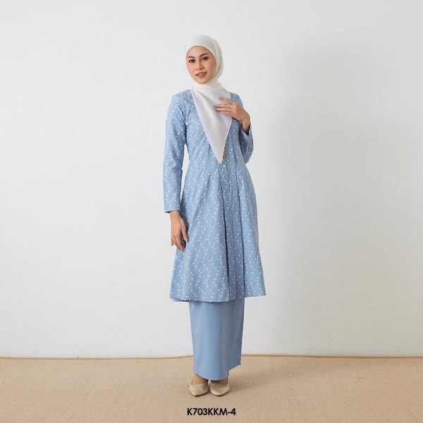 Kebarung Kalthom Sulam in Light Blue (K703KKM-4)