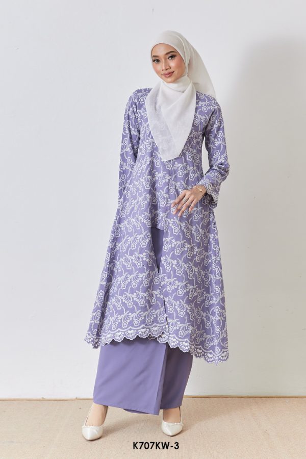 Kebaya Wilda Sulam in Heather Purple (K707KW-3)